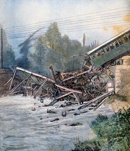 Eisenbahnunfall, Munchenstein, Schweiz, 14. Juli 1891