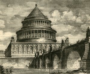 Rekonstruktion des Mausoleums von Hadrian, jetzt die Engelsburg, 1890