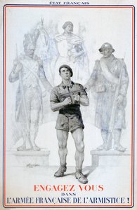 Rekrutierungsplakat für die französische Armee des Waffenstillstands, 1940-1942 von Unbekannt