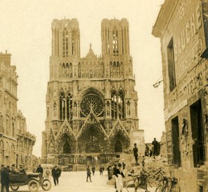 Kathedrale von Reims, Reims, Nordfrankreich, um 1914-1918