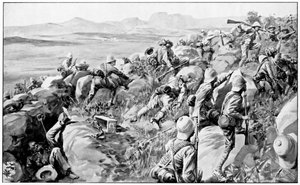 Entsatz von Ladysmith - der letzte Ansturm am Hlangwane Hill, 19. Februar 1900 von Unbekannt