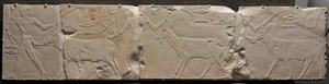 Relief von Männern, die Wüstentiere bringen, ca. 2311-2281 v. Chr. von Unbekannt