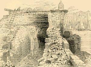 Überreste der Kapelle St. Thomas, Alte London Bridge, ca. 1872 von Unbekannt