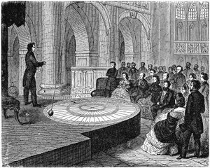 Wiederholung von Foucaults Demonstration der Erdrotation, Mai 1851, ca. 1890 von Unbekannt
