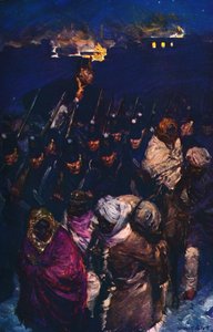 Rückzug der britischen Armee aus Kabul, um 1912