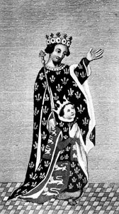 Richard II. und sein Vater, der Schwarze Prinz, 14. Jahrhundert, 1910 von Unbekannt