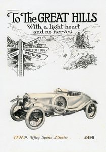 Riley MPH 2-Sitzer Sportwagen, ca. 1920er Jahre von Unbekannt