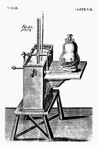 Robert Boyles zweite Luftpumpe, ca. 1660, 1725 von Unbekannt