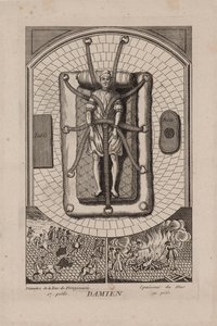 Robert Francois Damiens am Châtelet, 2. März 1757 von Unbekannt