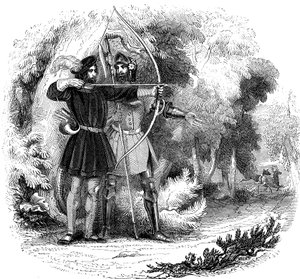 Robin Hood, legendärer englischer Volksheld und Gesetzloser und Verteidiger der Armen, frühes 19. Jahrhundert von Unbekannt