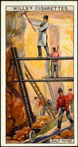 Steinsalz: Bergleute bei der Arbeit in der Salzmiene, Wieliczka, Galizien, Polen, 20. Jahrhundert
