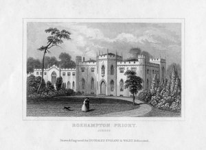Roehampton Priory, Surrey, Mitte des 19. Jahrhunderts von Unbekannt