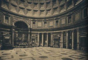 Rom - Innenansicht des Pantheon, jetzt Kirche S. Maria ad Martyres, 1910 von Unbekannt