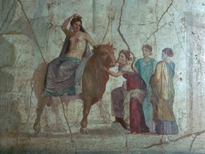 Römisches Fresko von Europa und dem Stier