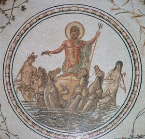 Römisches Mosaik des Triumphs von Neptun, 2. Jahrhundert