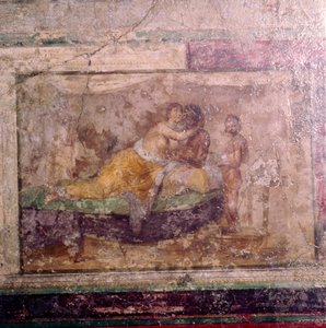 Römisches Wandgemälde, in Rom, 1. Jahrhundert