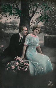 Romantische Postkarte, um 1910