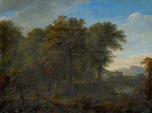 Romantische Landschaft mit Figurenstaffage