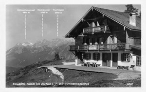 Rosshütte und das Wettersteingebirge, nahe Seefeld, Österreich, 20. Jahrhundert von Unbekannt