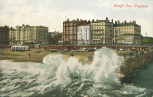 Stürmische See, Brighton, späte 19. - frühe 20. Jahrhundert