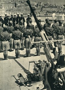Royal Marines bei der Parade zur Feier der erfolgreichen Verteidigung Maltas, Zweiter Weltkrieg, 1943-1944