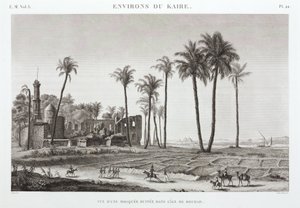 Ruinenmoschee auf der Insel Roudah, nahe Kairo, Ägypten, ca. 1798