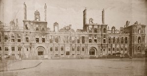 Ruinen des Hôtel de Ville, Paris, Mai 1871 von Unbekannt