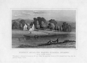 Runney Mead oder Magna Charta Island, bei Egham, Surrey, 19. Jahrhundert