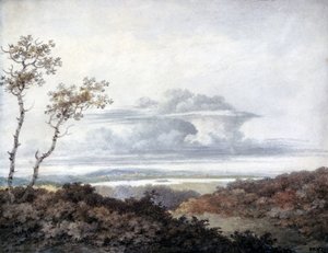 Landschaft und Wolkenstudie von Luke Howard, März 1849