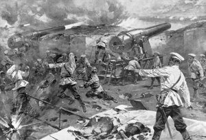 Russische Batterie im Einsatz, Russisch-Japanischer Krieg von Unbekannt