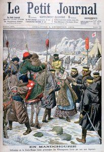 Russische Krankenschwester, die von den Mandschu gefangen genommen und den Japanern übergeben wird, Mandschurei, 1904 von Unbekannt