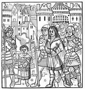 Saint Louis und seine Brüder während des Siebten Kreuzzugs gefangen genommen, 1250 1522 von Unbekannt