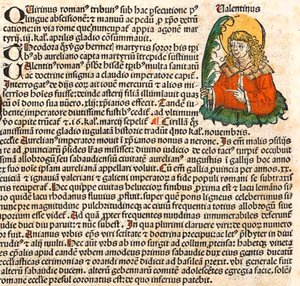 Heiliger Valentin aus der Nürnberger Chronik, 1493