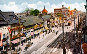 Sakaemachi-Straße, Nagoya, Japan, 20. Jahrhundert