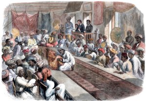 Verkauf in Kalkutta von wertvollen Regierungsgeschenken und Lucknow-Juwelen, 1860 von Unbekannt