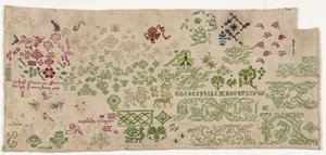 Stickmustertuch, 1600 - 1630