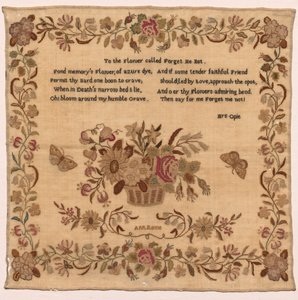 Stickmustertuch, 1800er