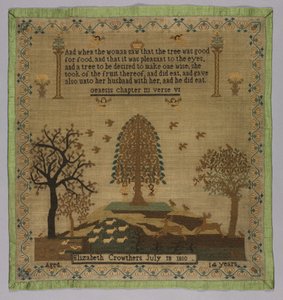 Stickmustertuch von Unbekannt