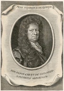 Samuel Pepys, englischer Sekretär des Navy Board und Tagebuchschreiber von Unbekannt