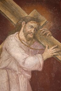 San Jeronimo Kirche. Jesus trägt sein Kreuz Madrid Spanien von Unbekannt