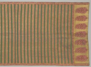 Schärpe mit Flora und gestreiftem Feld, 1700er Jahre von Unbekannt