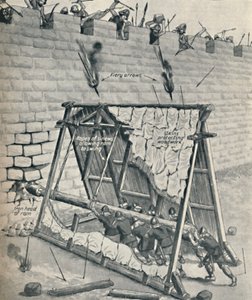 Sachsen zerstören eine Stadtmauer, um 1934 von Unbekannt