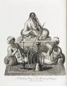 Rauchszene in der Provinz Bengalen (Indien)