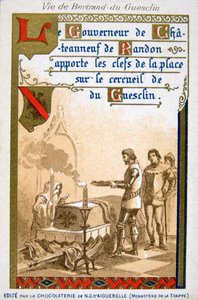 Szene aus dem Leben von Bertrand du Guesclin, 19. Jahrhundert von Unbekannt