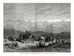 Szene in Bolivien, 1877 von Unbekannt