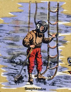 Taucheranzug. Illustriertes Alphabet