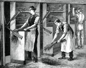 Hechelmaschine, ca. 1880 von Unbekannt