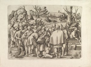 Durchsuchung des Gepäcks von Josephs Bruder von Unbekannt