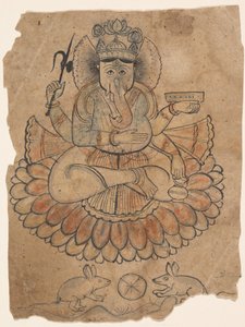 Sitzender vierarmiger Ganesha, ca. 1775
