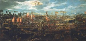 Seeschlacht bei Lepanto 1571 von Unbekannt